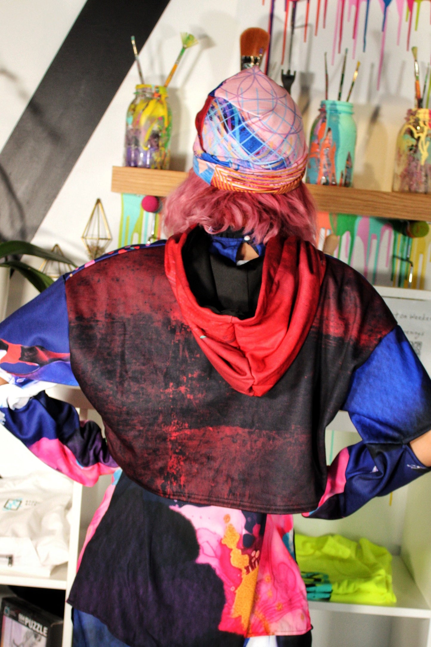 Pink Paint Splash Beanie