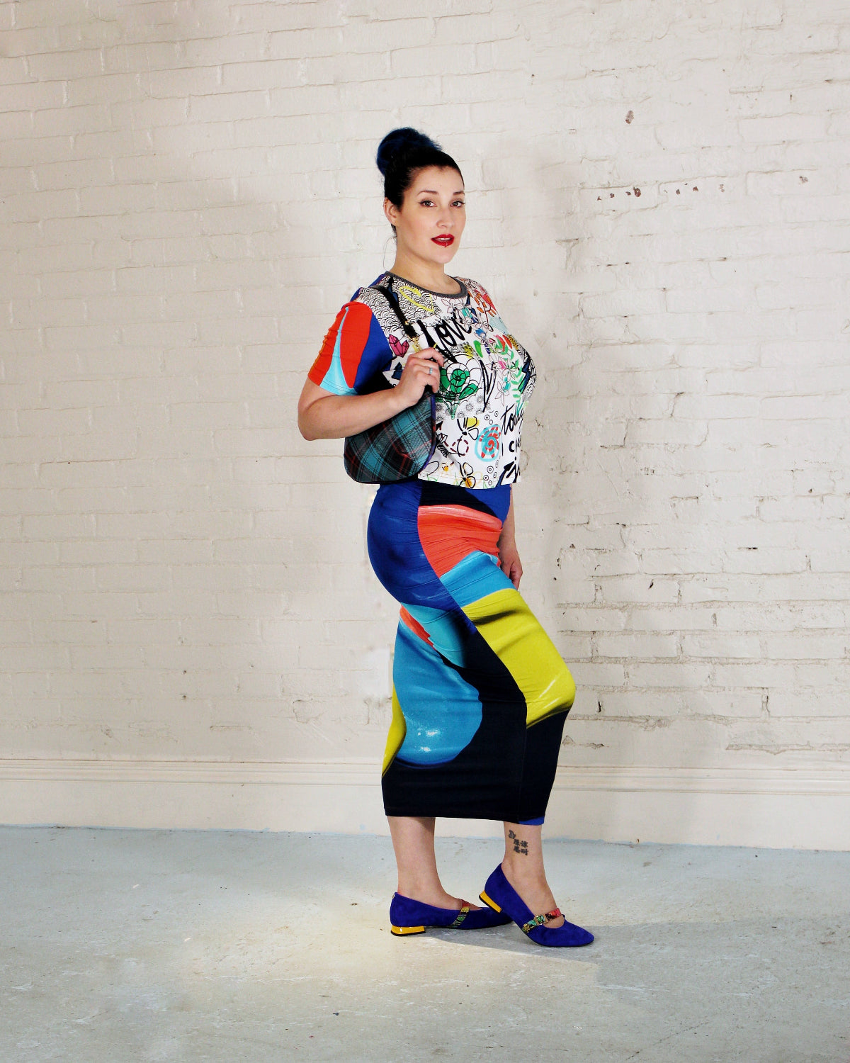 Chroma Bliss Shirred Skirt