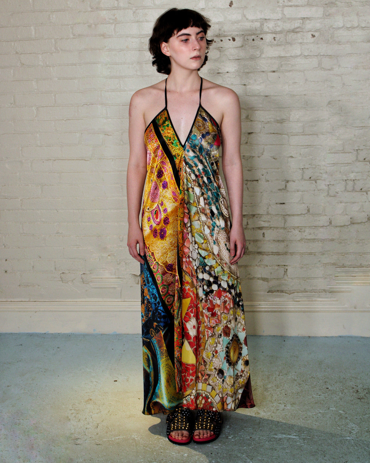 Mosaic Halter Maxi Dress XS Mosaic Halter Maxi Dress XS