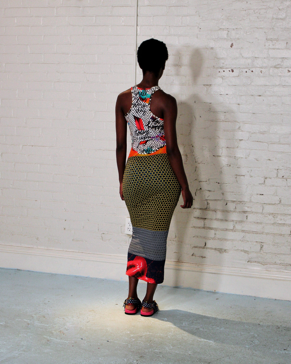 Starry Field Shirred Skirt