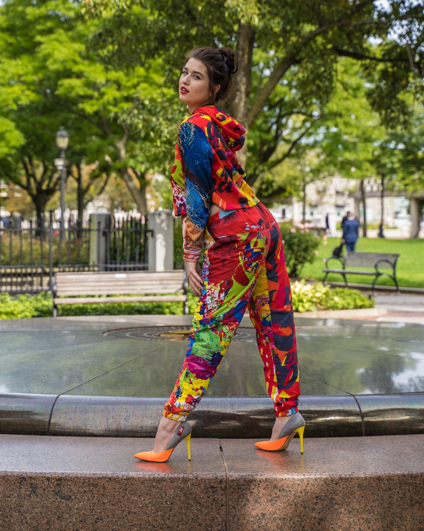 Splash Cropped Hoodie