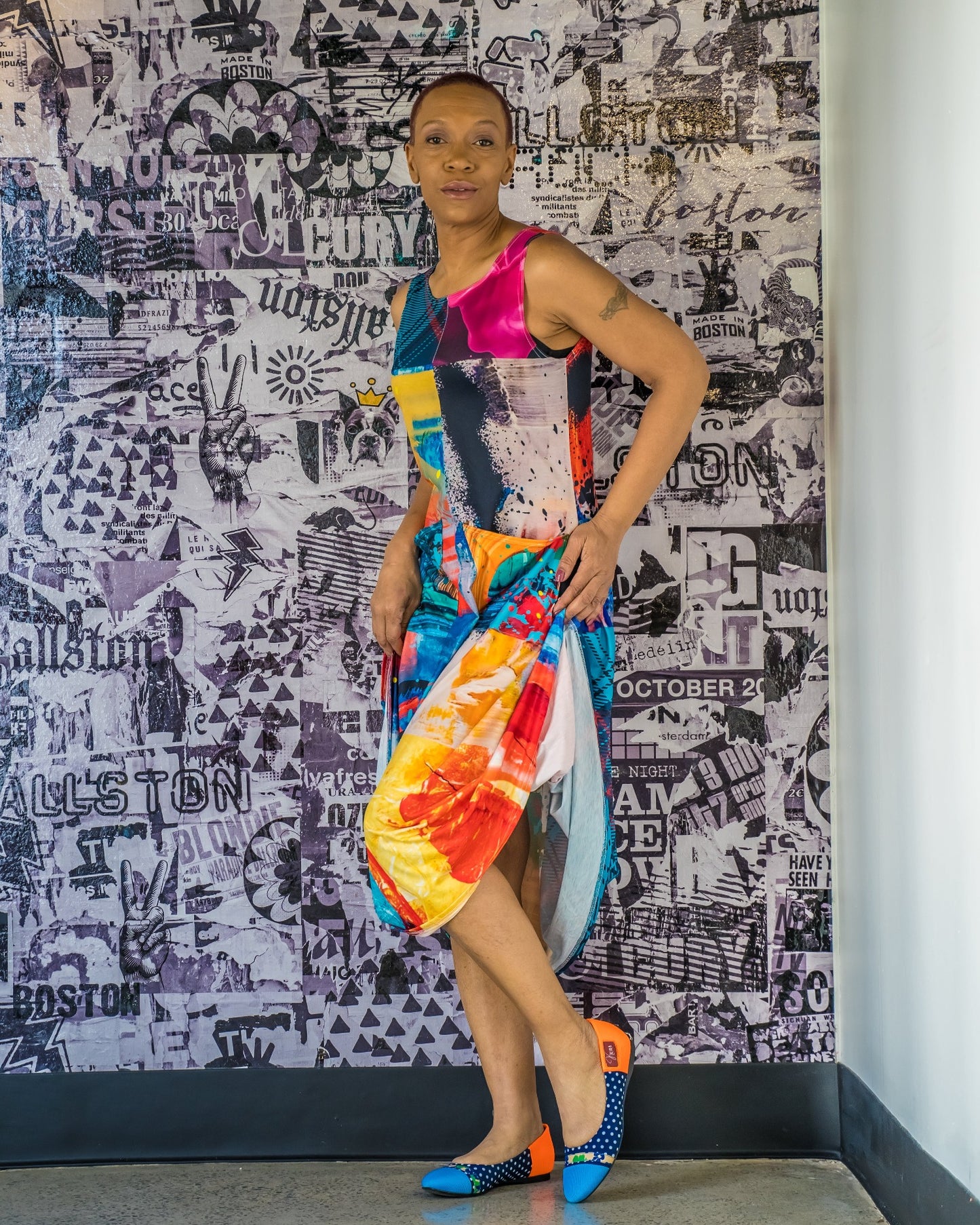 Multi Colored Sleeveless Dress