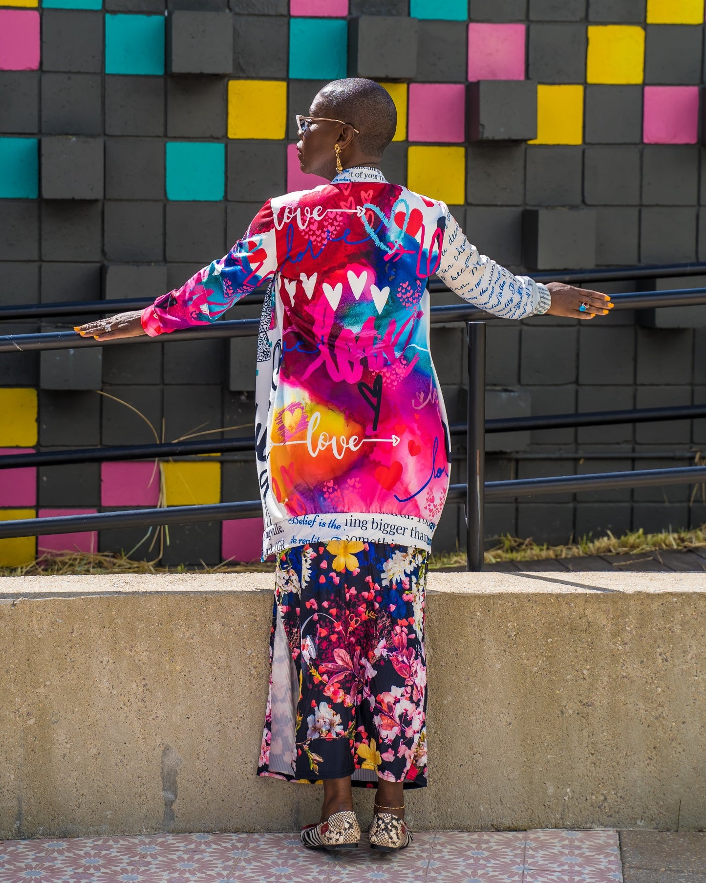 Graphic "Love" Sweater