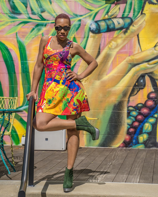 Splash Skater Dress