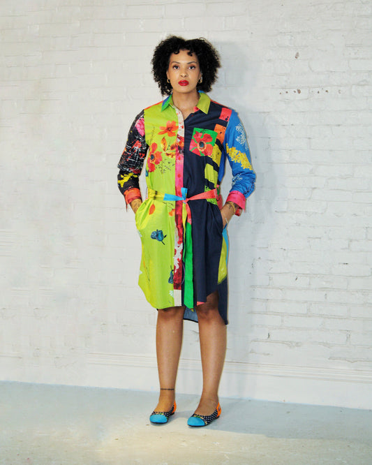Splashes of Spring Shirt Dress