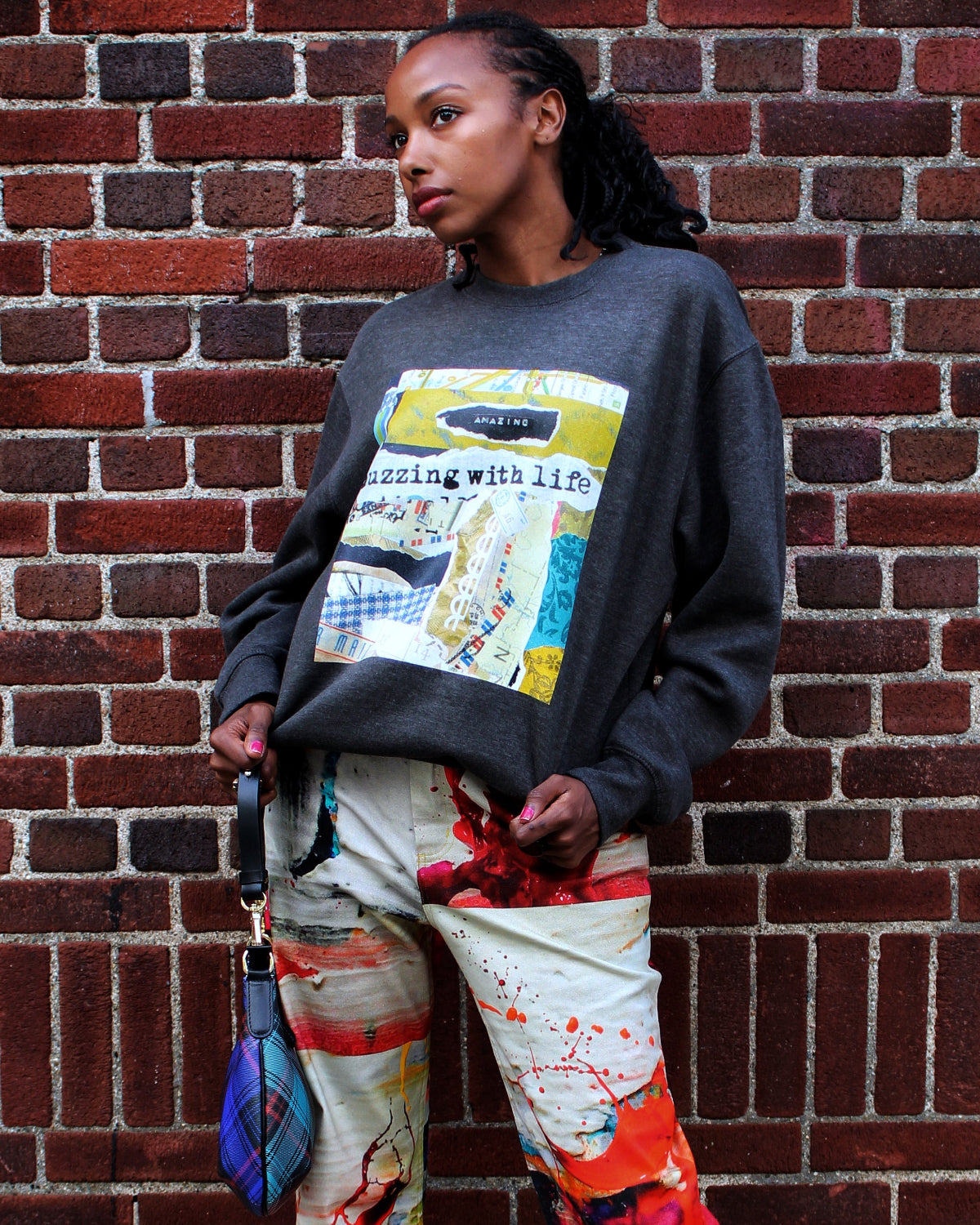 Plaid Print Mini Purse