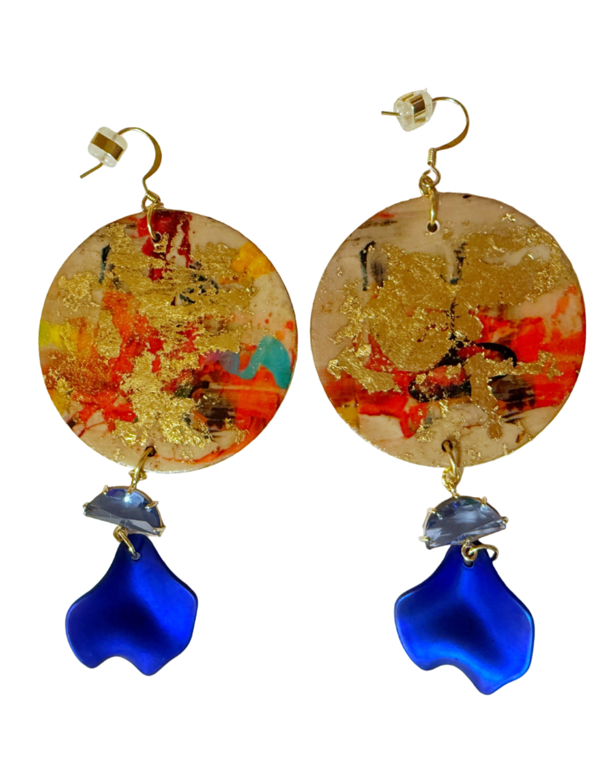 Fire and Ash Circle Earrings