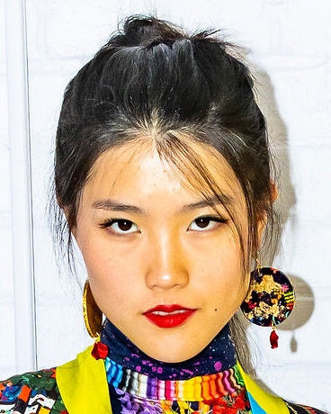 Floral Confetti Circle Earrings