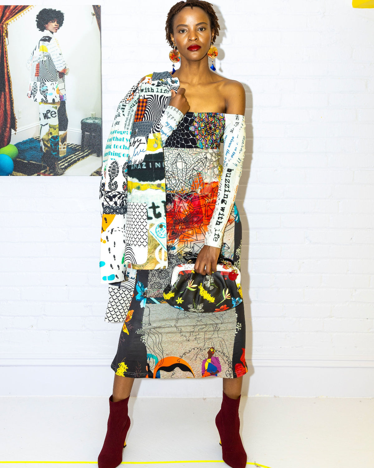 Buzzing with Love Mosaic Denim Jacket