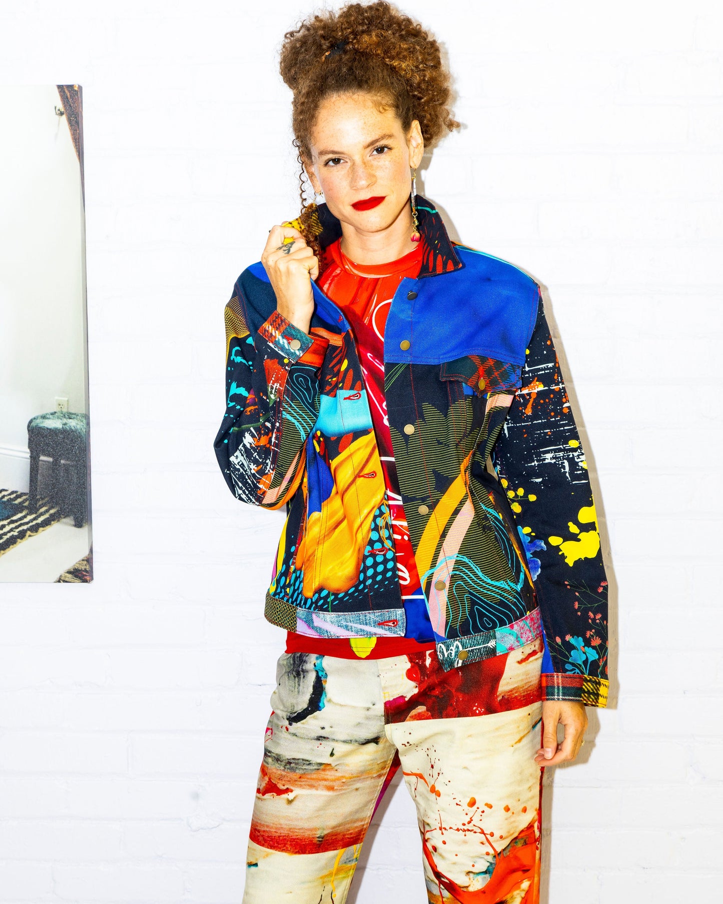 Prism Bloom Denim Jacket