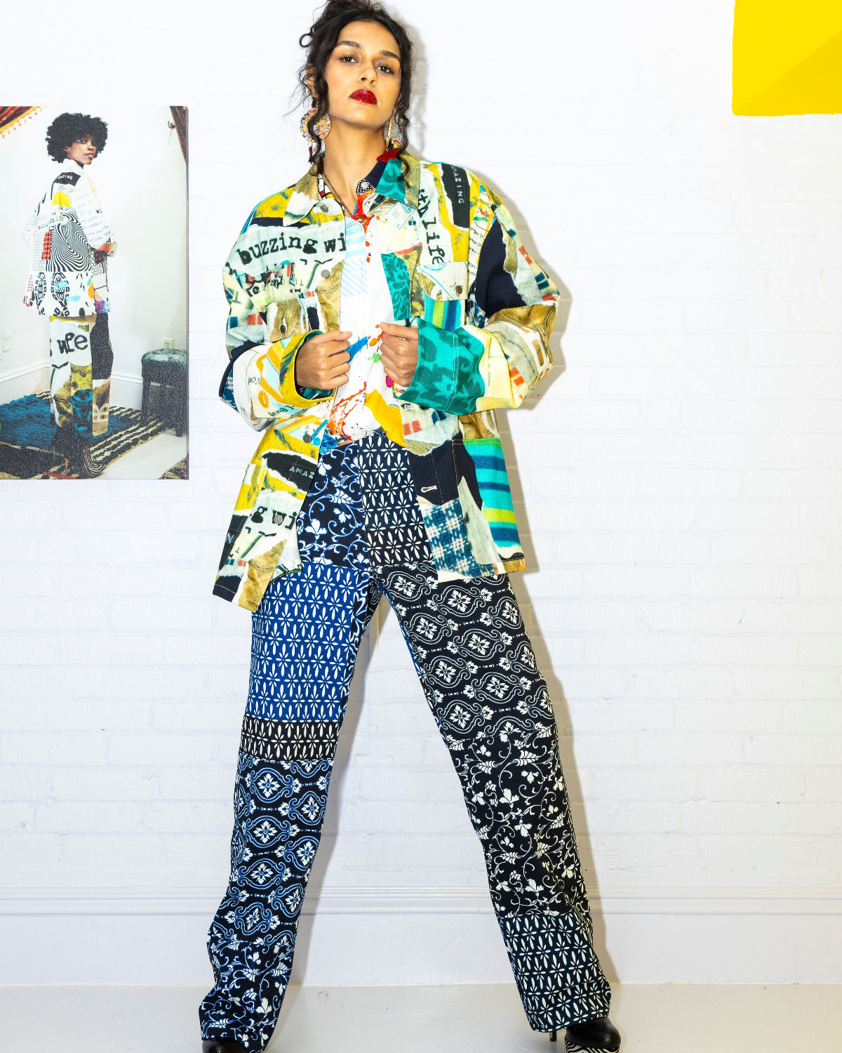 Glacier Lattice Slim Fit Jeans