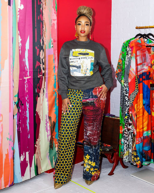 Gilded Mosaic Slim Fit Jeans