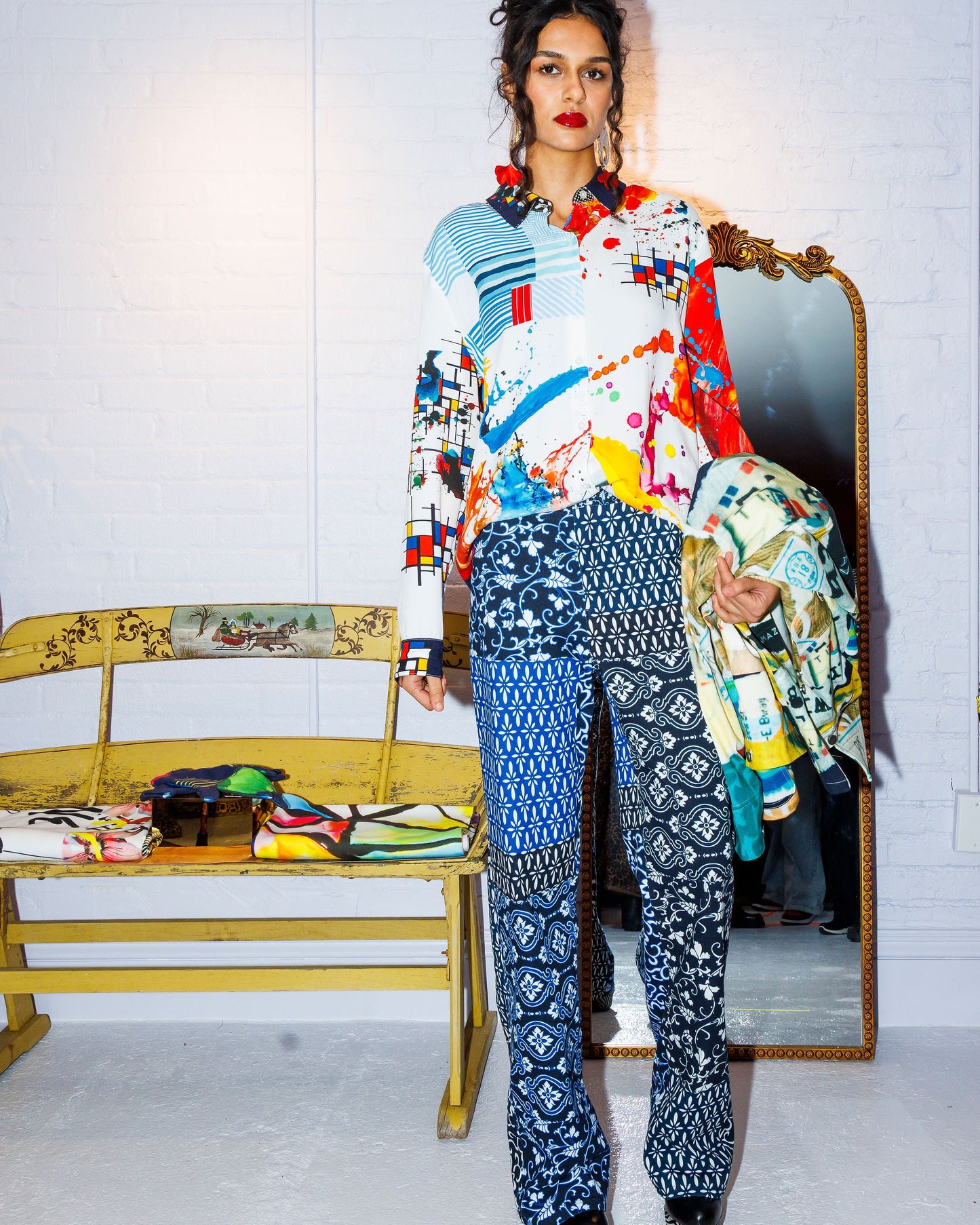 Glacier Lattice Slim Fit Jeans