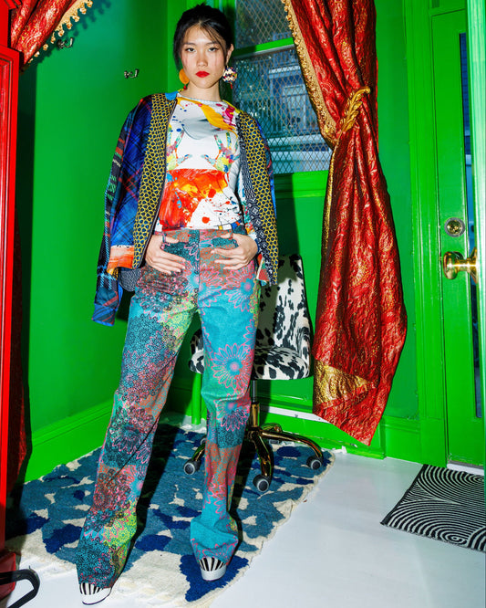 Petal Mosaic Regular Jeans