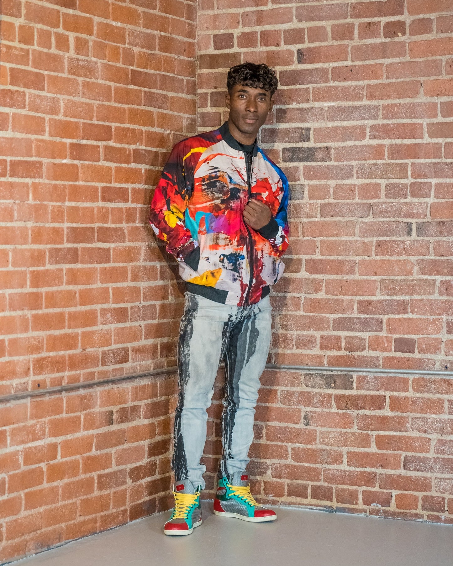 Paint Splash Bomber Jacket